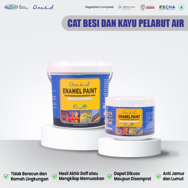 Cat Kayu Besi Waterbased Anti Karat Warna Solid - Orchid Enamel Paint