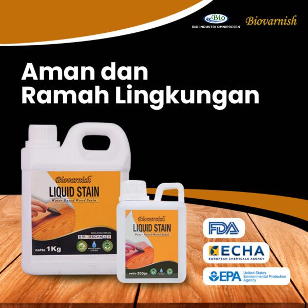 Plitur Kayu Waterbased - Biovarnish Liquid Stain 1kg