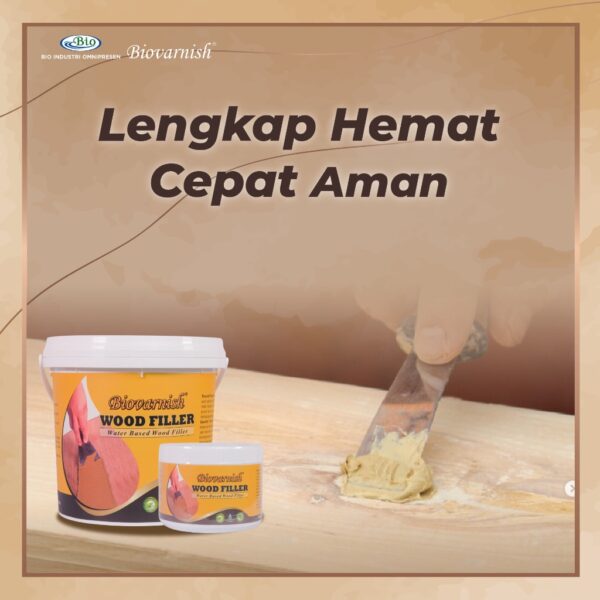 Dempul Kayu Jati dan Ramin Waterbased - Biovarnish Wood Filler 1,5kg - Image 2