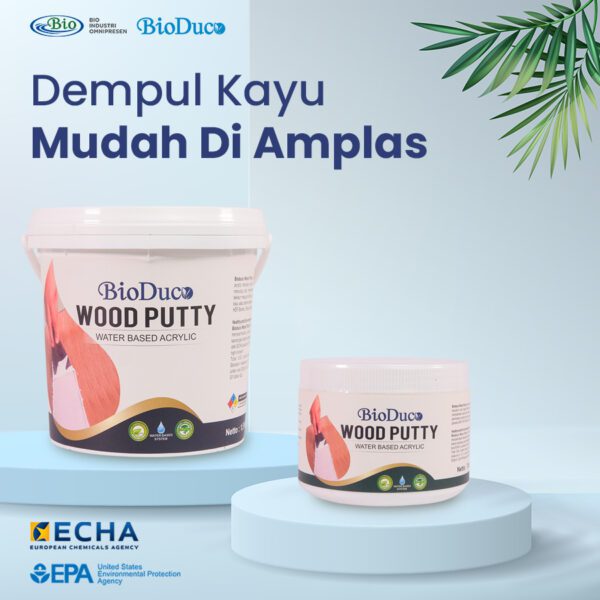 Dempul Kayu Penutup Pori Bioduco Wood Putty 1500gram Siap Pakai