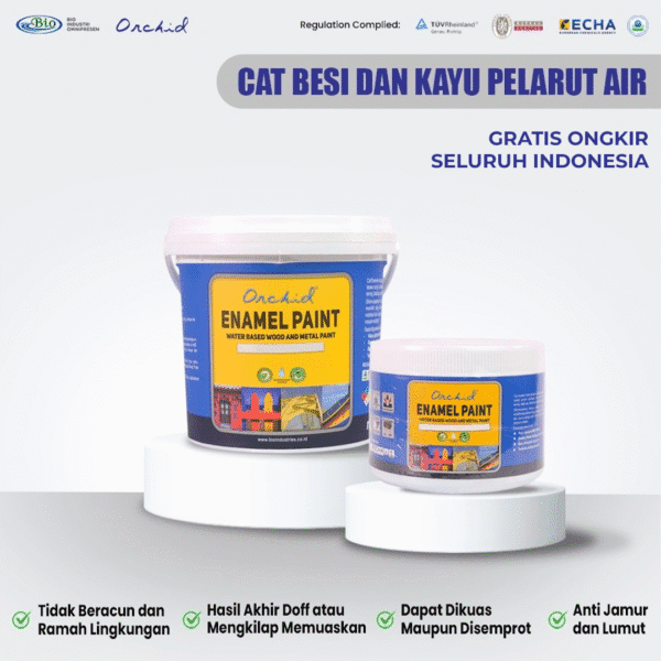 Cat Kayu Besi Waterbased Anti Karat Warna Solid - Orchid Enamel Paint